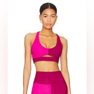BEACH RIOT Mila Colorblock Top in Pink, Size Medium